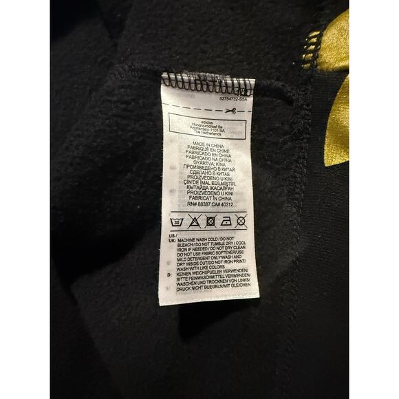 Adidas Women’s Small Crop Hoodie – Large Gold Logo - Picture 7 of 10